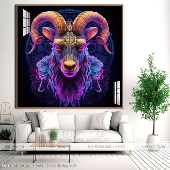 file tranh con giap tuoi mui con de dep 043