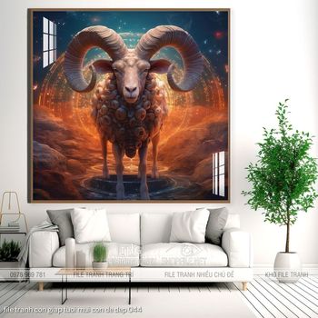 file tranh con giap tuoi mui con de dep 044