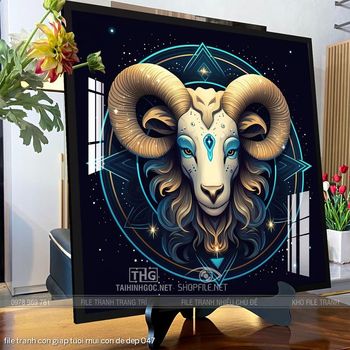 file tranh con giap tuoi mui con de dep 047