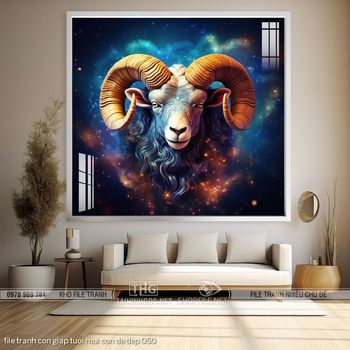 file tranh con giap tuoi mui con de dep 050