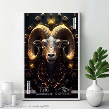 file tranh con giap tuoi mui con de dep 055