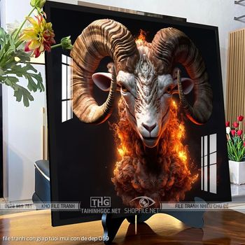 file tranh con giap tuoi mui con de dep 059