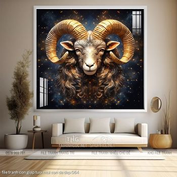 file tranh con giap tuoi mui con de dep 064