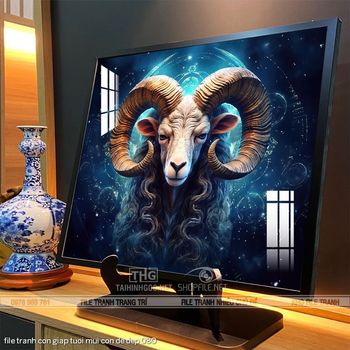 file tranh con giap tuoi mui con de dep 080