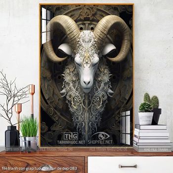 file tranh con giap tuoi mui con de dep 083