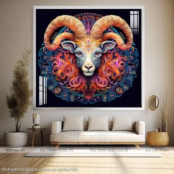 file tranh con giap tuoi mui con de dep 085