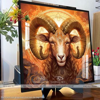 file tranh con giap tuoi mui con de dep 088