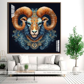 file tranh con giap tuoi mui con de dep 092