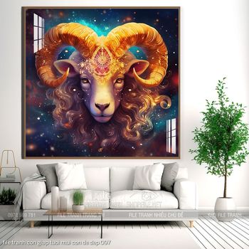 file tranh con giap tuoi mui con de dep 097