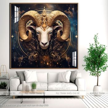 file tranh con giap tuoi mui con de dep 099