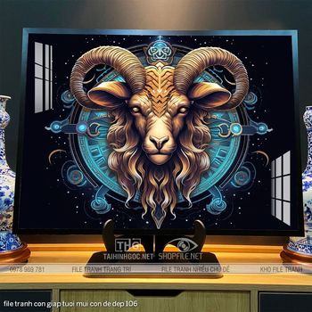 file tranh con giap tuoi mui con de dep 106