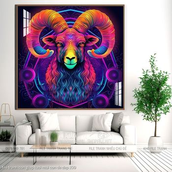 file tranh con giap tuoi mui con de dep 109