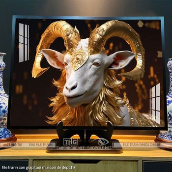 file tranh con giap tuoi mui con de dep 119