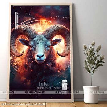 file tranh con giap tuoi mui con de dep 123