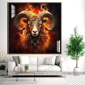 file tranh con giap tuoi mui con de dep 127