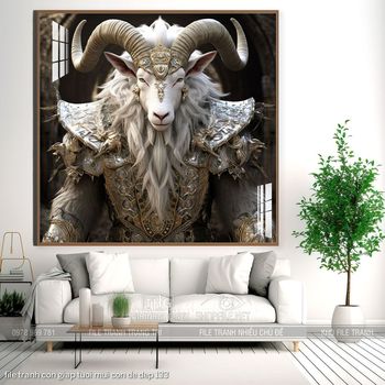 file tranh con giap tuoi mui con de dep 133