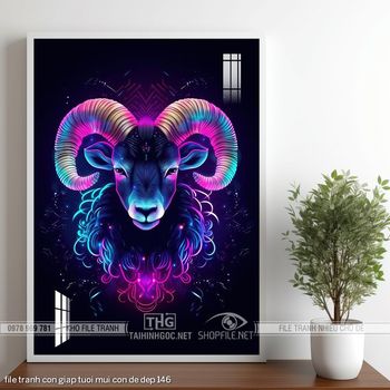 file tranh con giap tuoi mui con de dep 146