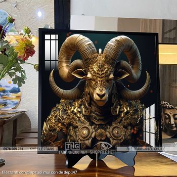 file tranh con giap tuoi mui con de dep 147