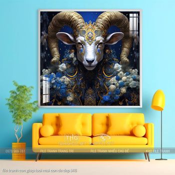 file tranh con giap tuoi mui con de dep 148