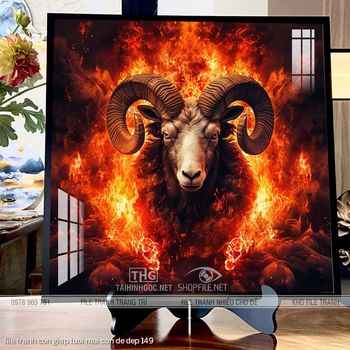 file tranh con giap tuoi mui con de dep 149