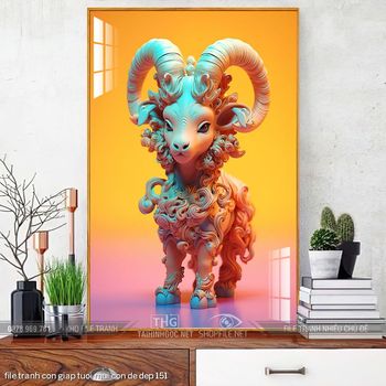 file tranh con giap tuoi mui con de dep 151