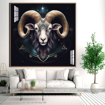 file tranh con giap tuoi mui con de dep 159