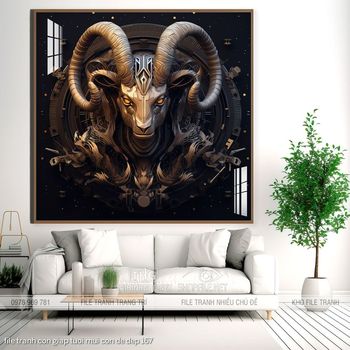 file tranh con giap tuoi mui con de dep 167