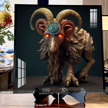 file tranh con giap tuoi mui con de dep 171