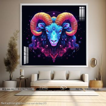 file tranh con giap tuoi mui con de dep 173