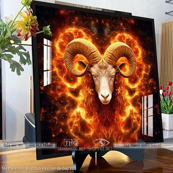 file tranh con giap tuoi mui con de dep 180