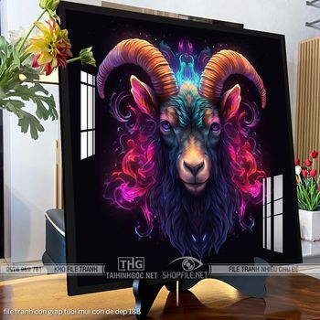 file tranh con giap tuoi mui con de dep 188