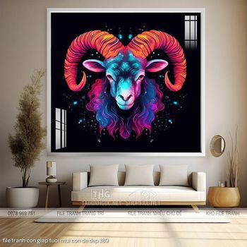 file tranh con giap tuoi mui con de dep 189