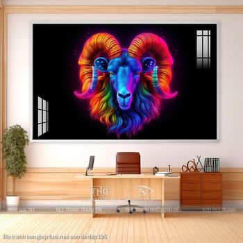 file tranh con giap tuoi mui con de dep 195