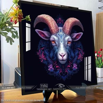 file tranh con giap tuoi mui con de dep 198