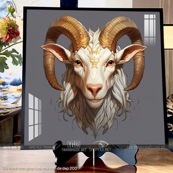 file tranh con giap tuoi mui con de dep 200