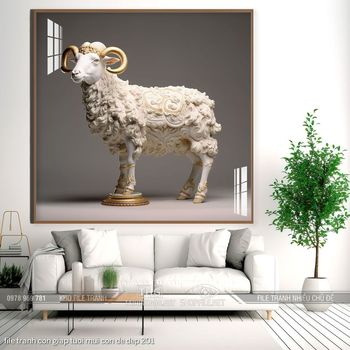 file tranh con giap tuoi mui con de dep 201