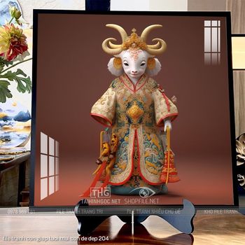 file tranh con giap tuoi mui con de dep 204