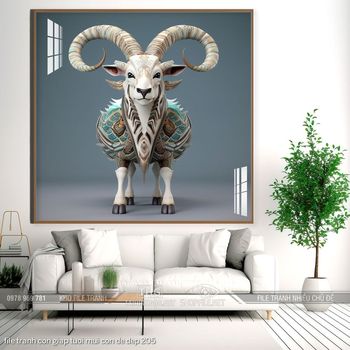 file tranh con giap tuoi mui con de dep 205