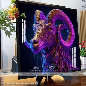 file tranh con giap tuoi mui con de dep 206