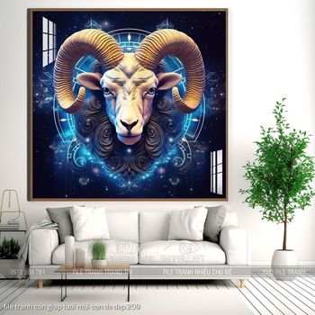 file tranh con giap tuoi mui con de dep 209