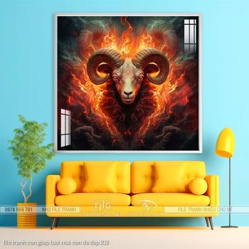 file tranh con giap tuoi mui con de dep 212