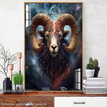 file tranh con giap tuoi mui con de dep 213