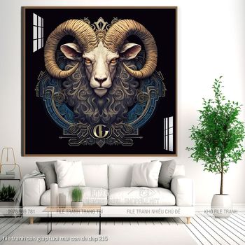 file tranh con giap tuoi mui con de dep 215