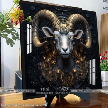 file tranh con giap tuoi mui con de dep 217