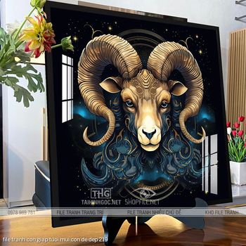 file tranh con giap tuoi mui con de dep 219