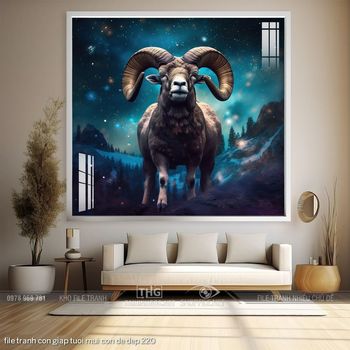 file tranh con giap tuoi mui con de dep 220