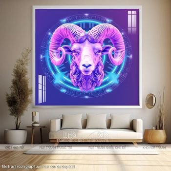 file tranh con giap tuoi mui con de dep 221