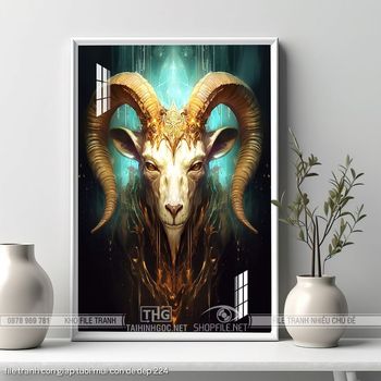 file tranh con giap tuoi mui con de dep 224