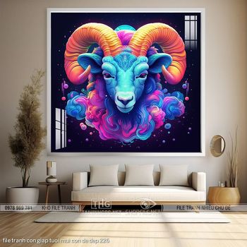 file tranh con giap tuoi mui con de dep 226