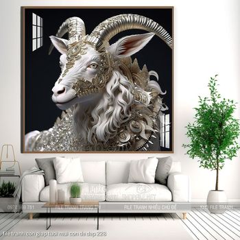 file tranh con giap tuoi mui con de dep 228